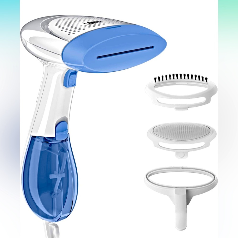 Conair ExtremeSteam Hand Held Fabric Steamer with Dual Heat, White/Blue NWT